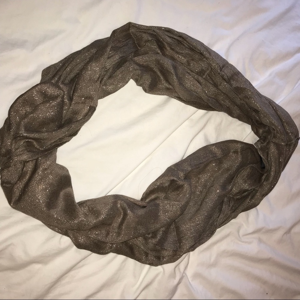 express light brown shimmer infinity scarf